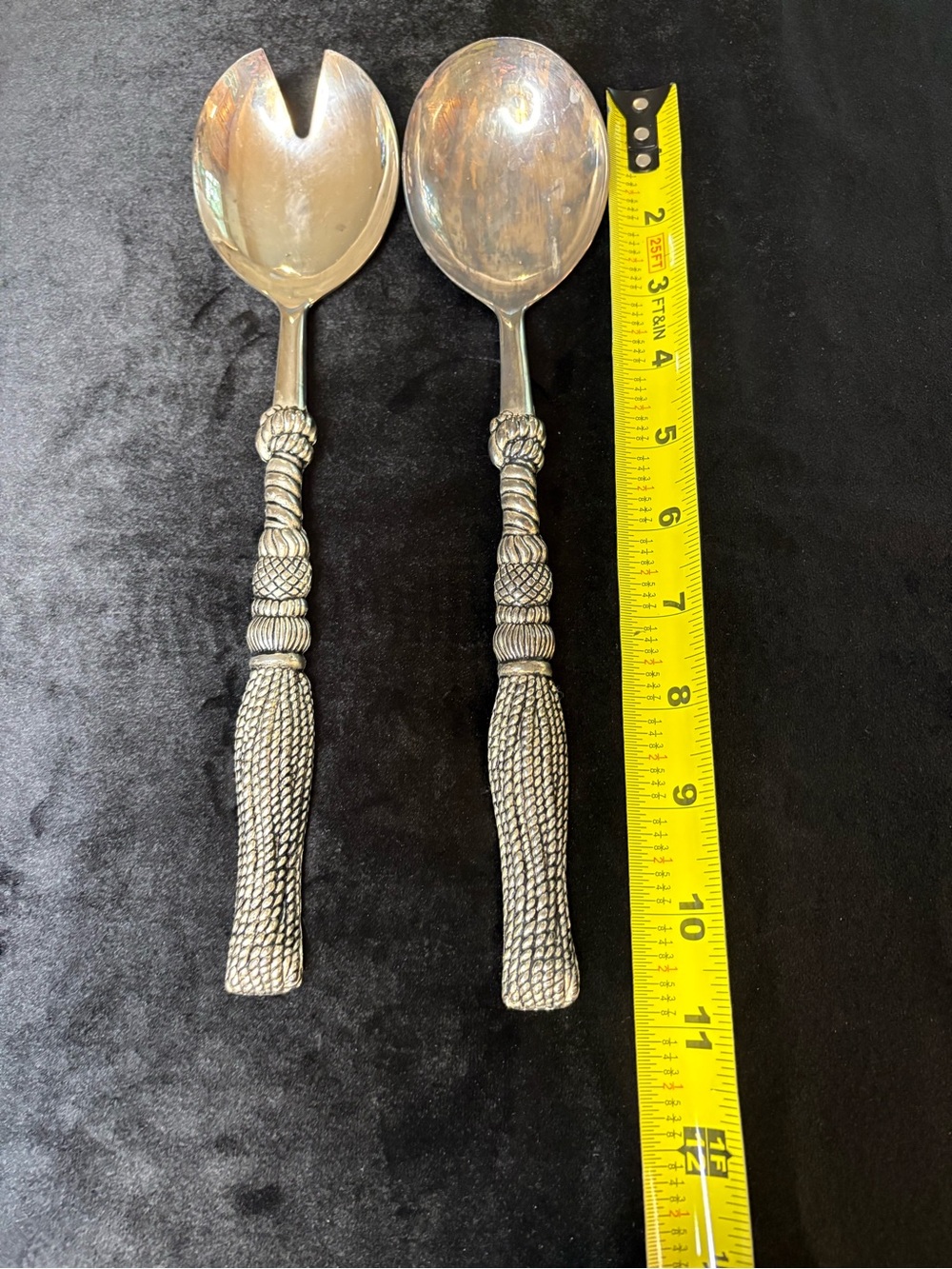 Vintage Silea Silver Plated Salad Serving Set - Picture 11 of 11